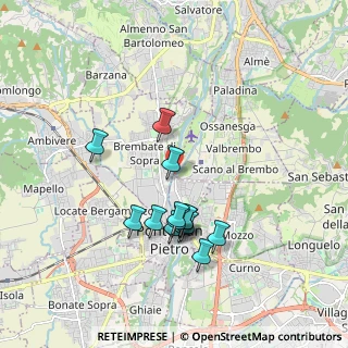 Mappa Via per Briolo, 24030 Valbrembo BG, Italia (1.645)
