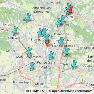 Mappa Via per Briolo, 24030 Valbrembo BG, Italia (2.20625)