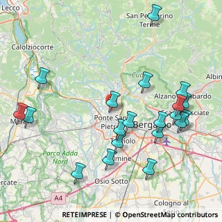Mappa Via per Briolo, 24030 Valbrembo BG, Italia (9.4425)