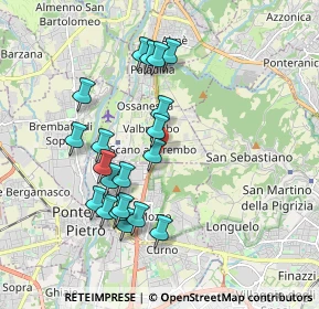 Mappa SP della, 24030 Valbrembo BG, Italia (1.768)