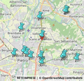 Mappa SP della, 24030 Valbrembo BG, Italia (2.365)