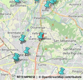 Mappa SP della, 24030 Valbrembo BG, Italia (2.82167)