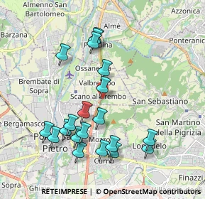 Mappa SP della, 24030 Valbrembo BG, Italia (1.9655)