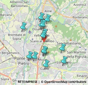 Mappa SP della, 24030 Valbrembo BG, Italia (1.55929)