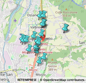 Mappa SP della, 24030 Valbrembo BG, Italia (0.74)