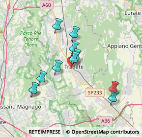 Mappa Via Passerini, 21049 Tradate VA, Italia (3.35455)