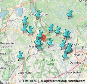 Mappa Villa D'adda, 24030 Villa d'Adda BG, Italia (6.882)