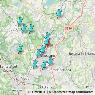Mappa Via Milano, 22060 Arosio CO, Italia (3.71583)