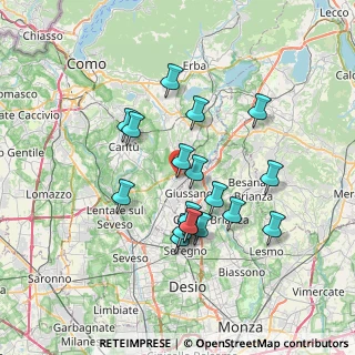 Mappa Via Monsignore Galbiati, 22060 Carugo CO, Italia (6.27833)