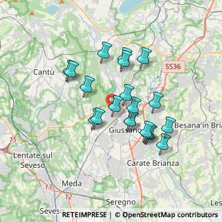 Mappa Via Monsignore Galbiati, 22060 Carugo CO, Italia (2.971)