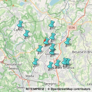 Mappa Via Monsignore Galbiati, 22060 Carugo CO, Italia (3.465)