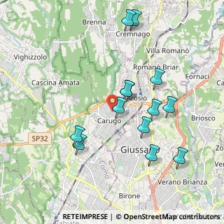 Mappa Via Monsignore Galbiati, 22060 Carugo CO, Italia (1.88923)