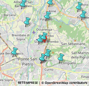 Mappa VALBREMBO via Matteotti parco, 24030 Valbrembo BG, Italia (2.25615)