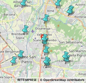 Mappa VALBREMBO via Matteotti parco, 24030 Valbrembo BG, Italia (2.326)