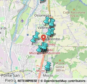 Mappa VALBREMBO via Matteotti parco, 24030 Valbrembo BG, Italia (0.711)