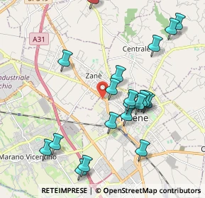 Mappa Via Garziere, 36016 Thiene VI, Italia (2.073)