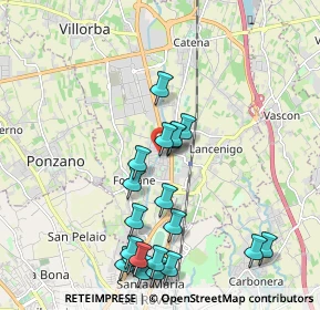 Mappa Via Solferino, 31050 Villorba TV, Italia (2.1075)