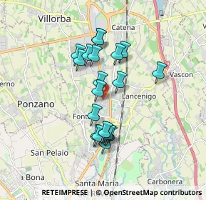 Mappa Via Solferino, 31050 Villorba TV, Italia (1.453)