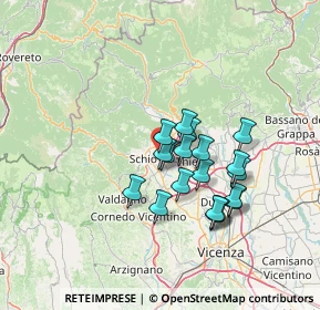 Mappa Via Luigi dalla Via, 36015 Schio VI, Italia (10.97842)