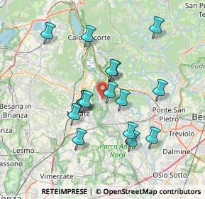 Mappa Via S. Martirio, 24030 Villa d'Adda BG, Italia (6.45313)