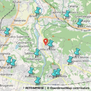 Mappa Via S. Martirio, 24030 Villa d'Adda BG, Italia (3.03429)