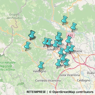Mappa Via Monte Alba, 36015 Schio VI, Italia (6.3235)