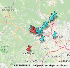 Mappa Via Monte Alba, 36015 Schio VI, Italia (4.89071)