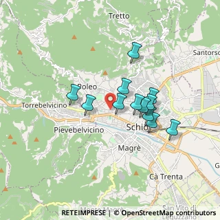 Mappa Via Monte Alba, 36015 Schio VI, Italia (1.36167)