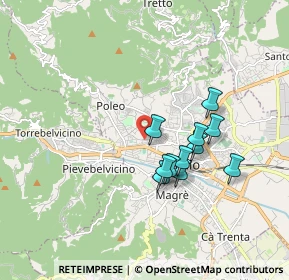 Mappa Via Monte Alba, 36015 Schio VI, Italia (1.44455)
