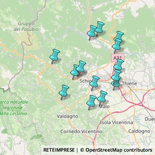Mappa Via Isonzo, 36015 Schio VI, Italia (6.99143)