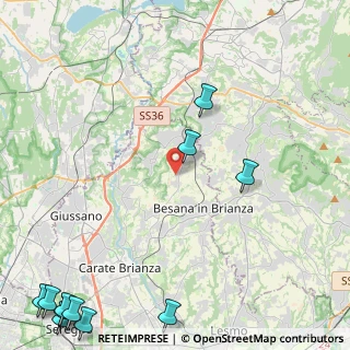 Mappa Via S. Mauro, 20838 Renate MB, Italia (7.36818)