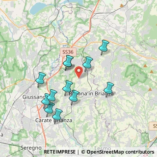 Mappa Via S. Mauro, 20838 Renate MB, Italia (3.485)