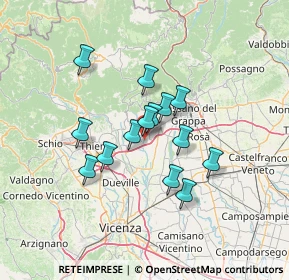 Mappa 36064 Mason vicentino VI, Italia (10.25643)