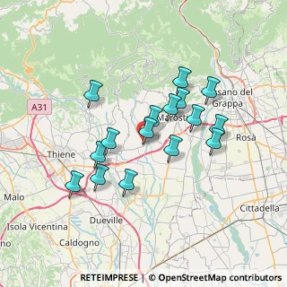 Mappa Via Guglielmo Marconi, 36064 Mason Vicentino VI, Italia (6.08)
