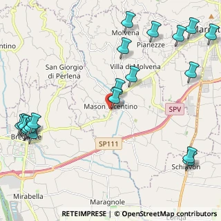 Mappa Via Guglielmo Marconi, 36064 Mason Vicentino VI, Italia (3.012)