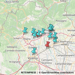 Mappa Via Guglielmo Marconi, 36064 Mason Vicentino VI, Italia (10.25462)