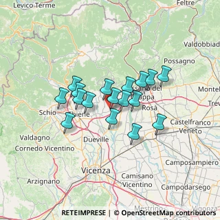 Mappa Via Guglielmo Marconi, 36064 Mason Vicentino VI, Italia (9.97235)