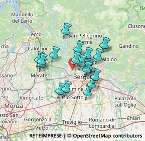 Mappa Via delle Ghiaie, 24030 Valbrembo BG, Italia (10.0865)
