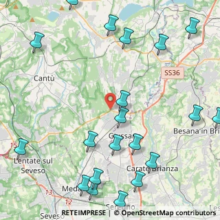 Mappa Via per Arosio, 22060 Carugo CO, Italia (5.895)