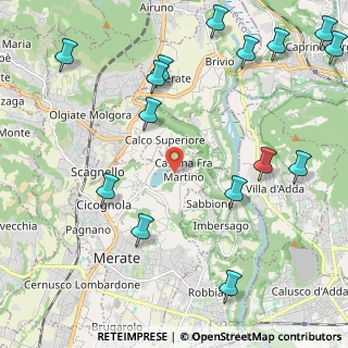 Mappa Via Augusto Righi, 23807 Merate LC, Italia (2.84667)