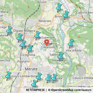 Mappa Via Augusto Righi, 23807 Merate LC, Italia (2.91286)