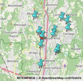 Mappa Via Alessandro Volta, 21041 Albizzate VA, Italia (1.63417)