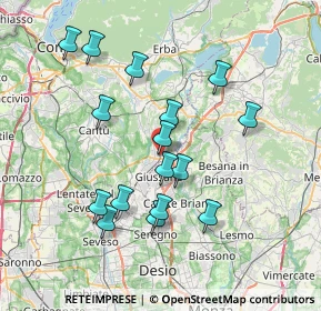 Mappa Via degli Alpini, 22060 Arosio CO, Italia (7.04)