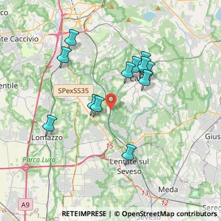 Mappa Via Rienti, 22063 Cantù CO, Italia (3.495)