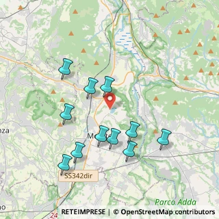 Mappa Via Alessandro Volta, 23807 Merate LC, Italia (3.75182)