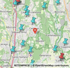 Mappa Via Ronco, 21040 Carnago VA, Italia (3.2075)