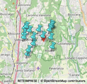 Mappa Via Ronco, 21040 Carnago VA, Italia (1.31529)