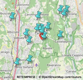 Mappa Via Ronco, 21040 Carnago VA, Italia (1.85733)