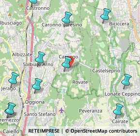 Mappa Via Ronco, 21040 Carnago VA, Italia (3.10583)