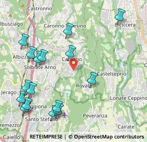 Mappa Via Ronco, 21040 Carnago VA, Italia (2.51438)